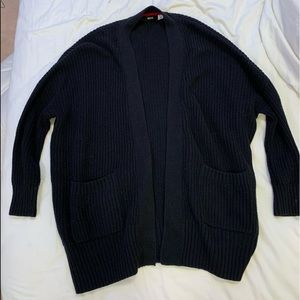 Black knit cardigan